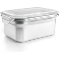 Ibili Lunchbox 669316 Grau Edelstahl rechteckig 1,6 L