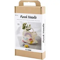 Creativ Company Bastelset Stickerei Stoffbeutel mit Pastellfarben