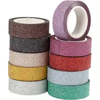 Adlibris Masking Tape Set Glitzer 10 Rollen Bastelband