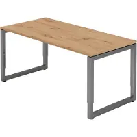 Hammerbacher Schreibt. O-Fuss eckig 160x80cm Asteiche/Graph