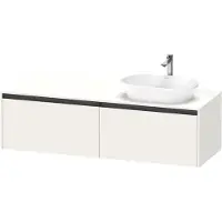 Duravit Waschtischunterschrank Ketho.2 160x55cm, B re, we. matt, 2 Ausz., wandhängend