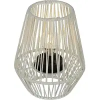 Lumineo Weiße Solarlaterne 20x25 cm mit warmweißem LED-Licht für den Außenbereich