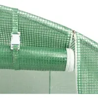 Furnicato Gewächshaus mit Stahlrahmen Grün 6 m2 3x2x2 m