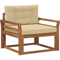vidaXL Outdoor Mittelsofa Natur