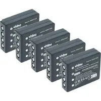 VHBW 5x Akku kompatibel mit HBC Radiomatic Quadrix, patrol T, Spectrum 1, Spectrum 2, Vector Pro Fernbedienung Remote Control (2000 mAh, 3,6 V, NiMH)