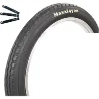 Bike-parts maxxi4you 1 x Fahrradreifen HY-145 in Schwarz 47-355 (18" x 1.75) inkl. maxxi4you Reifenheber