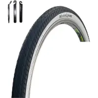 Bike-parts 1 x maxxi4you HY 156 Fahrradreifen in Schwarz/Weiß 47-559 (26 x 1,75) inkl. maxxi4you Reifenheber