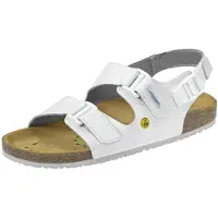 ABEBA ESD-Sandale Nature 4090, Größe 43, weiß 4090-43