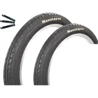 Bike-parts maxxi4you 2 x Fahrradreifen HY-145 in Schwarz 47-355 (18" x 1.75) inkl. maxxi4you Reifenheber
