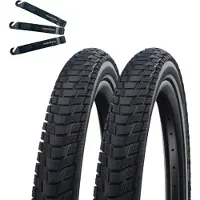 Bike-parts 2 x Schwalbe Pick-Up Performance Super Defense Schwarz/Reflex 60-559 (26 x 2,35) inkl. Reifenheber