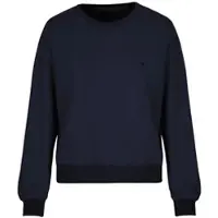 Trigema Sweatshirt "Dünnes Sweatshirt", Damen, Gr. L, blau (navy), Sweatware, 50% Baumwolle, 50% Polyester, Basic, Rundhals, Sweatshirts Sweatshirt