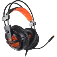 Hyrican SADES A6 Gaming Headset, orange, USB, kabelgebunden, 7.1 Surround Sound, Over Ear, PC, PS4, Nintendo Switch