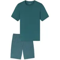 Schiesser Herren Pyjama Casual EssentialsSchlafanzug, Pyjama Set, Nachtwäsche