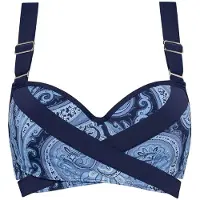Marlies Dekkers Cache Coeur Paisley Print Plunge Balcony Bikini Top Größe: 75D | Bikinis Outlet | Damen