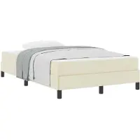 Syfax Bettrahmen mit Matratze Creme 120 x 200 cm Stoff