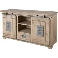 MASSIVMOEBEL24.DE MASSIVMOEBEL24 Sideboard Mango 128x45x70 whitewash lackiert RAILWAY #302