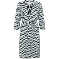 Betty Barclay Blusenkleid mit Gürtel in Blau/Grün | Gr.: 42