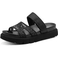 Tamaris Damen Pantolette mit Plateau und Keilabsatz 1-27422-46, Größe:40 EU, Farbe:Schwarz