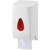 All Care PlastiQline Toilettenpapierspender Einzelblatt - Kunststoff - Farbfenster rot