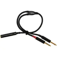 Cordial CFY 0.3 KPP, 2 x 6.35mm, Männlich, 6.35mm, Weiblich, 0,3 m, Schwarz