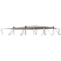 TOOLPORT 10,5x15 m Stretchzelt, inkl. Aluminium Pfosten-Set, Sand - (1708)