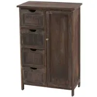 Mendler Kommode HWC-D12, Schrank Schubladenkommode, Shabby-Look Vintage 82x55x30cm ~ braun
