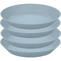 Koziol Teller "CONNECT PLATE" Teller Set, Made in Germany. Biozirkulärer Kunststoff, Ø 24 cm, tief