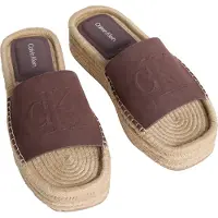 Calvin Klein Espadrilles Flatf Espa Mule Nub Mg HW0HW02890 Braun