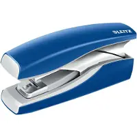 Leitz Heftgerät New NeXXt Softpress, Metall, 30 Blatt / 3 mm, mit 200 Heftklammern, blau