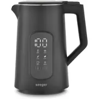 Seeger SGR1100BK, 1,7 l, 2200 W, Schwarz, Regelbare Temperatur, Drahtlos, Warmhaltefunktion
