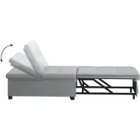 vidaXL Schlafsofa Ausziehbar Hellgrau 194 x 50 x 82 cm Stoff