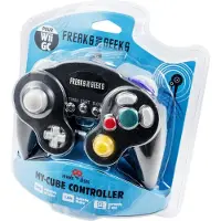 Freaks and Geeks - Wii/GC Black Controller with Turbo and Slow Motion