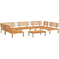 vidaXL 6-tlg. Garten-Sofagarnitur aus Paletten Massivholz Akazie
