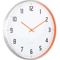 Karlsson - Wanduhr Sporty - Orange - Ø40cm
