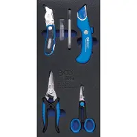 Bgs 4096 1/3 Werkstattwageneinlage: Messer- und Scheren-Satz, 6-tlg.