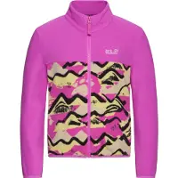 Jack Wolfskin Fleecejacke "PAW ERA 100 PRINT FZ K" atmungsaktives Material, mit Reißverschluss, leichte Qualität