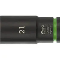 Wera 05005561001, Steckschlüsselbuchse, Schwarz, Grün, 1 Kopf/Köpfe, 3/8", Metrisch, 21 mm