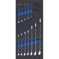 Bgs 4082 1/3 Werkstattwageneinlage: Maul-Ringschlüssel-Satz, 6-22 mm, 12-tlg.