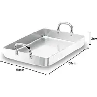 Lacor 20550F Bratpfanne mit Fixier Griffen 50 cm
