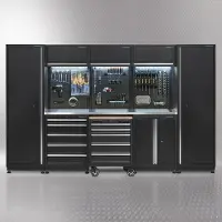 Datona Werkstatteinrichtung PREMIUM 325 cm mit Edelstahlplatte