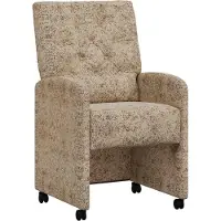 vidaXL Esszimmerstühle mit Rollen 2 pcs Hellgrau 58 x 67 x 97 cm
