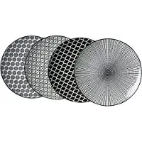 Ritzenhoff & Breker Speiseteller "Takeo" Teller Set, Porzellan, skandinavisch-schlichter Touch, Ø 21,5 cm