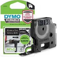 Dymo Durable 1978365 Schriftbänder Weiß auf Schwarz (12 mm)