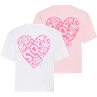 H.I.S. T-Shirt "2er Pack Shirts mit Rückenprint für Mädchen" Packung, 2, 2 tlg. für Mädchen, lässige Passform, kurze Ärmel, mit Logodruck