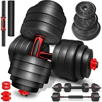 RE:SPORT Hantelset 40 kg Kurzhanteln Langhantel Set Hantel Hantelscheiben