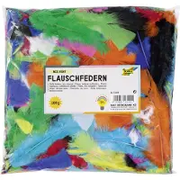 Folia Flauschfedern, 100 g, farbig sortiert