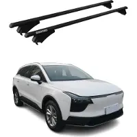 Menabo Grundträger Dachträger für Aiways U5 2020-2025 ABE Aluminium Schwarz 2tlg