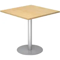 Hjh OFFICE PRO BISTRO F88Q S - System Konferenztisch Ahorn 80 x 80 Silber