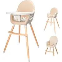 Babygo Hochstuhl "Scandi - wood", Baby, Gr. B/H/T: 59cm x 102cm x 59cm, beige, Stühle Hochstuhl