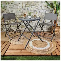 Home Deco Factory Tisch - - Elba - Klappbar - Grau